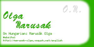 olga marusak business card